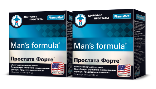Набор из 2-х упаковок MAN S FORMULA ПРОСТАТА ФОРТЕ капсулы 30шт. по 640мг