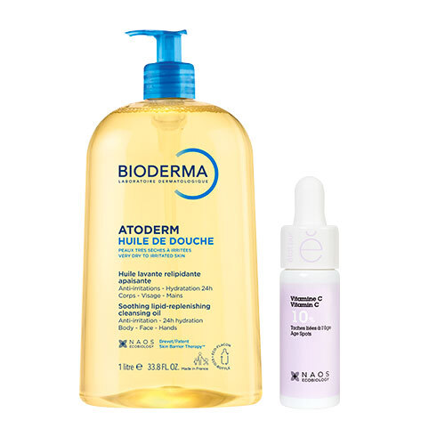 Набор BIODERMA ATODERM МАСЛО ДЛЯ ДУША 1000МЛ + ETAT PUR СЫВОРОТКА С ВИТАМИНОМ С 10% 15МЛ