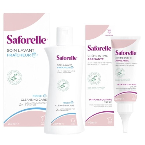 Набор САФОРЕЛЬ гель д/интимной гигиены ЭКСТРА СВЕЖЕСТЬ 250мл + САФОРЕЛЬ крем-эмолент УВЛАЖНЯЮЩИЙ 40мл