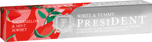 Купить President white & yummy зубная паста арбузно-мятный сорбет 75 гр цена