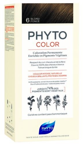 Купить PHYTO PHYTOCOLOR КРЕМ-КРАСКА ДЛЯ ВОЛОС В НАБОРЕ ТОН 6/ТЕМНЫЙ БЛОНД/ цена
