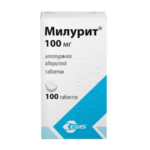 Милурит 100 мг 100 шт таблетки - цена 326 руб., купить в интернет аптеке в Орле Милурит 100 мг 100 шт таблетки, инструкция по применению