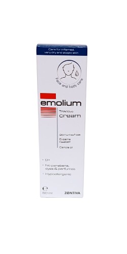 Купить Эмолиум триактивный крем для ухода за очень сухой атопичной зудящей кожей тела для взрослых и детей с рождения 50 мл цена