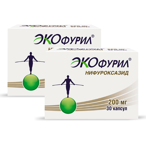 Набор из 2-х упаковок ЭКОФУРИЛ 200мг капсулы 30шт.