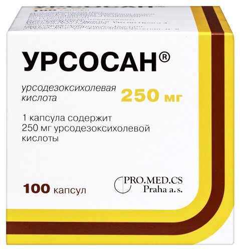 Купить Урсосан 250 мг 100 шт. капсулы цена