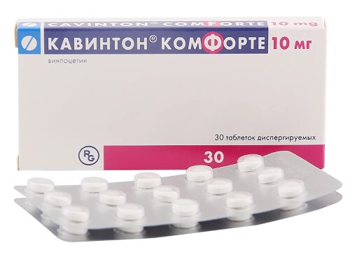 Кавинтон комфорте 10 мг 30 шт. таблетки, диспергируемые в полости рта