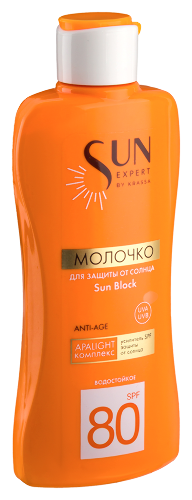Krassa sun expert молочко для защиты от солнца spf80 sun block 180 мл