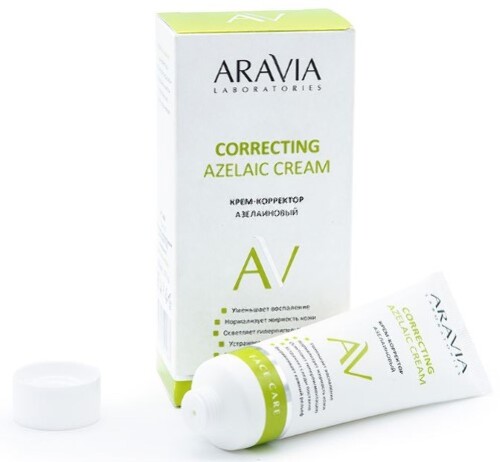 Aravia laboratories крем-корректор азелаиновый для лица correcting azelaic cream 50 мл