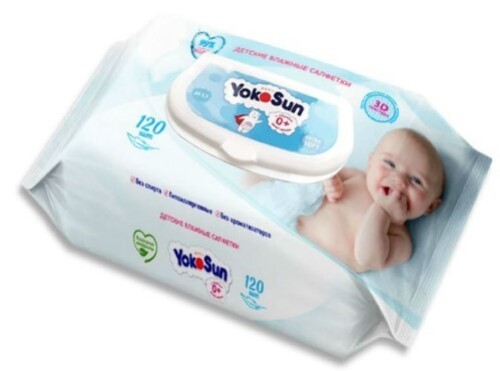 Купить Yokosun детские влажные салфетки 120 шт. цена