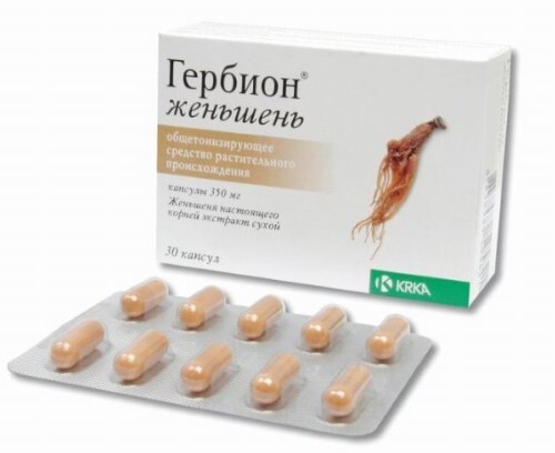 Купить ГЕРБИОН ЖЕНЬШЕНЬ 0,35 N30 КАПС цена