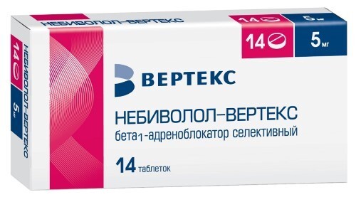 Небиволол-вертекс 5 мг 28 шт. блистер таблетки