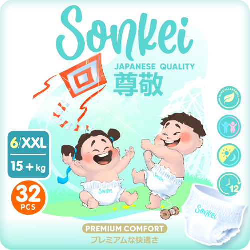 Купить Sonkei подгузники-трусики для детей xxl 15+кг 32 шт. цена