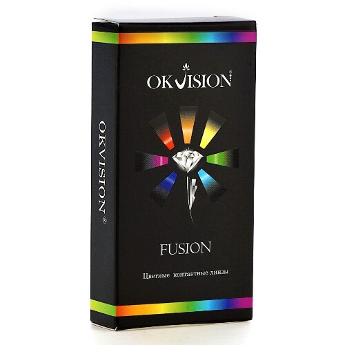 Купить Okvision fusion контактные линзы квартальной замены 8,6/14,0/-3,50/ 2 шт./ blue violet цена