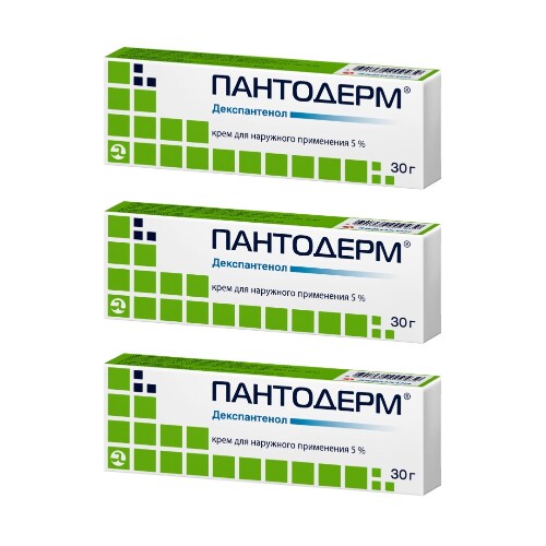 НАБОР ПАНТОДЕРМ 5% 30,0 КРЕМ Д/НАРУЖ ПРИМ закажи 3 упаковки со скидкой 25%