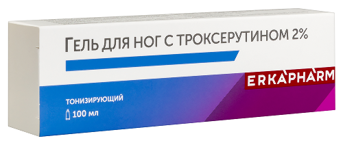 Erkapharm гель для ног с троксерутином тонизирующий 100 мл