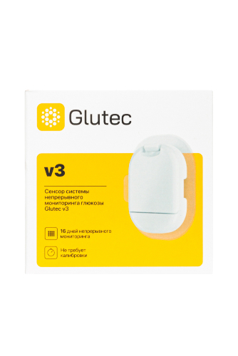 Сенсор системы непрерывного мониторинга глюкозы glutec v3/исполнение 1