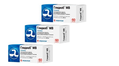 НАБОР ГЛИДИАБ МВ 30МГ N60 ТАБЛ С МОДИФ ВЫСВОБ закажи 3 упаковки со скидкой