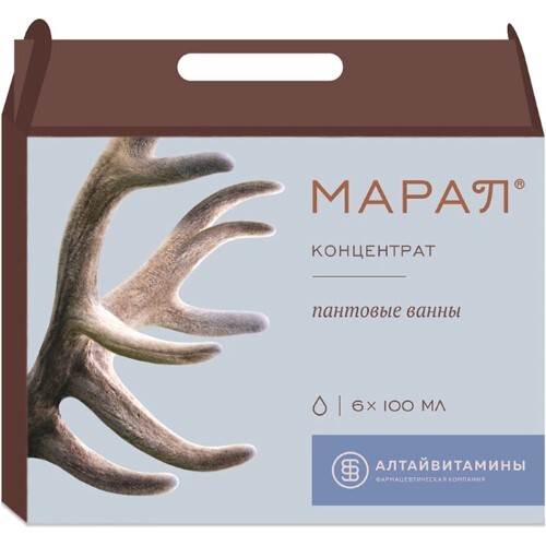Купить Марал пантовые ванны концентрат 100 мл 6 шт. цена