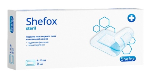 Shefox повязка пластырного типа размер 8х15 см 25 шт.