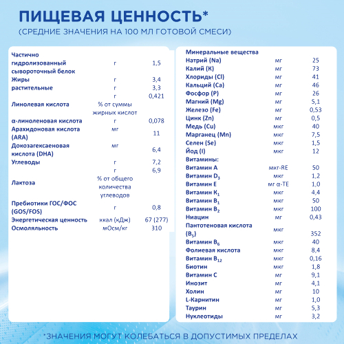 1 ГА СУХАЯ СМЕСЬ ДЕТСКАЯ