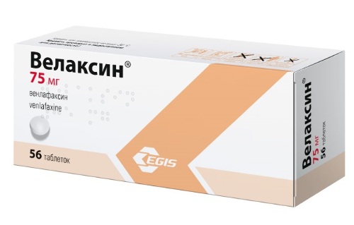 Велаксин 75 мг 56 шт. таблетки