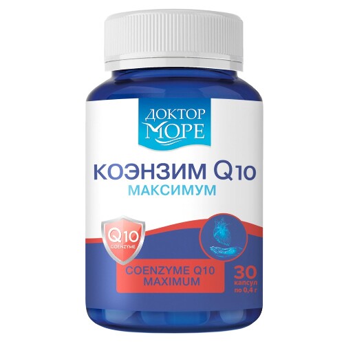 Купить Доктор море коэнзим q10 максимум 30 шт. капсулы массой 400 мг цена
