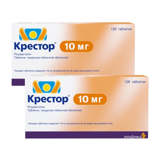 Набор 2 уп. Крестор 10 мг 126 шт. таблетки