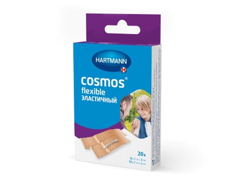 Пластырь cosmos flexible/эластичный (нестерильно) 20 шт./набор 2 размера/