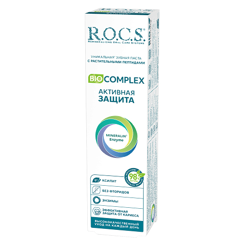 Rocs зубная паста biocomplex активная защита 94 гр