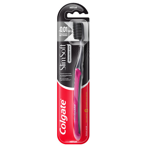 Colgate шелковые нити с древесным углем зубная щетка/мягкая