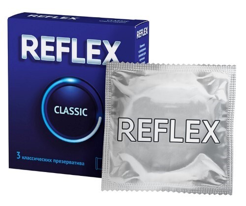 Презервативы из натурального латекса reflex classic в смазке 3 шт.
