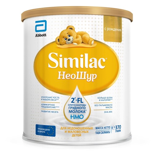 Similac неошур смесь сухая молочная для детей с рождения 370 гр