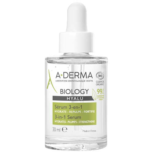 A-derma biology hyalu сыворотка 3-в-1 для хрупкой кожи 30 мл