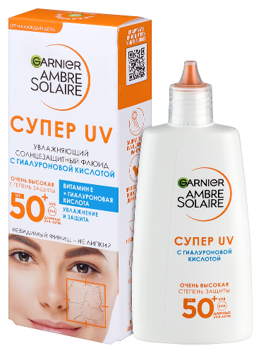 Garnier ambre solaire флюид увлажняющий солнцезащитный супер uv spf50+ 40 мл