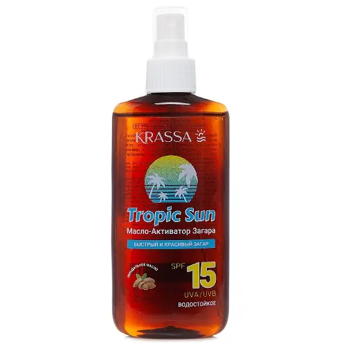 KRASSA TROPIC SUN МАСЛО-АКТИВАТОР ЗАГАРА SPF 15 150МЛ