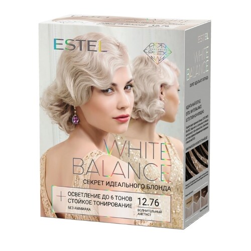 Купить Estel набор секрет идеального блонда white balance тон 12.76/волнительный аметист цена