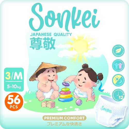Купить Sonkei подгузники-трусики для детей m 5-10 кг 56 шт. цена