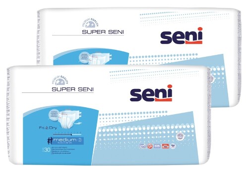 Набор Seni super подгузники д/взр medium n30  из 2 уп со скидкой