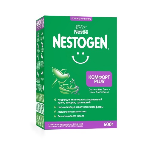 Купить Nestogen комфорт plus смесь детская сухая молочная с пребиотиками и пробиотиками 600 гр цена