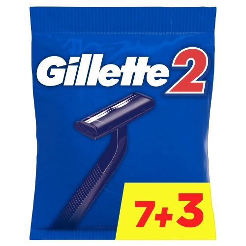 Купить Gillette 2 бритвы безопасные одноразовые 7 шт. +3 шт. цена