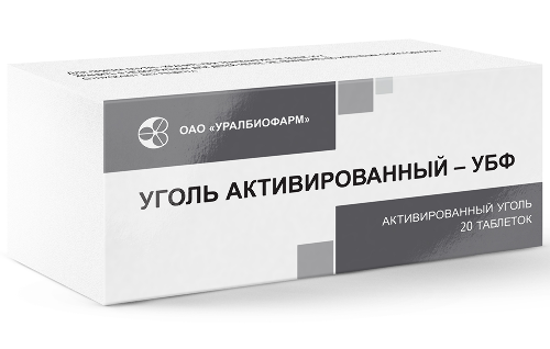 Уголь активированный-убф 250 мг 20 шт. таблетки