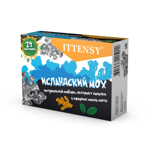 Купить Иттенси исландский мох 24 шт. пастилки 2,5 гр цена
