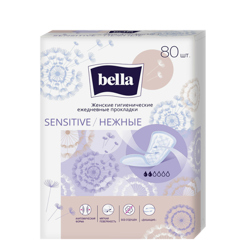 Bella прокладки ежедневные sensitive нежные 80 шт.