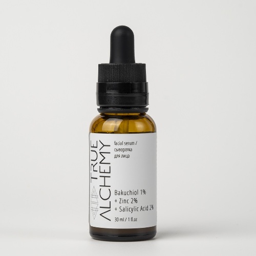 True alchemy сыворотка для лица bakuchiol 1%+zinc 2%+salicylic acid 2% 30 мл