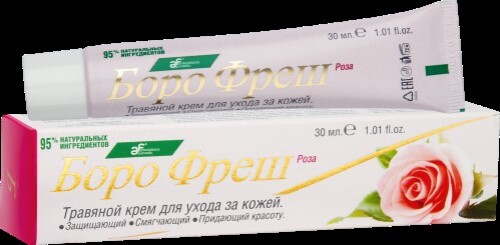 Купить BORO FRESH РОЗА КРЕМ ТРАВЯНОЙ ДЛЯ УХОДА ЗА КОЖЕЙ 30МЛ цена