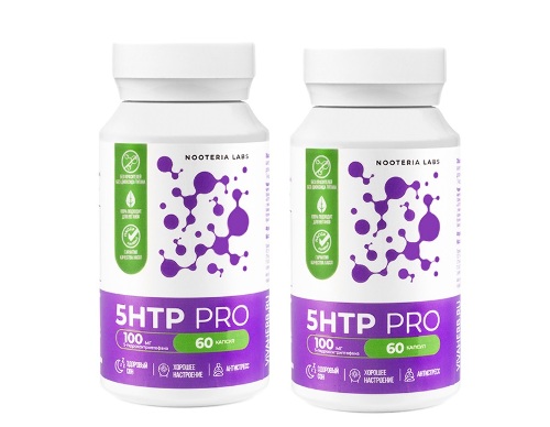 Набор из 2х уп. NOOTERIA LABS 5HTP PRO (5-ГИДРОКСИТРИПТОФАН) N60 КАПС ПО 260МГ по специальной цене