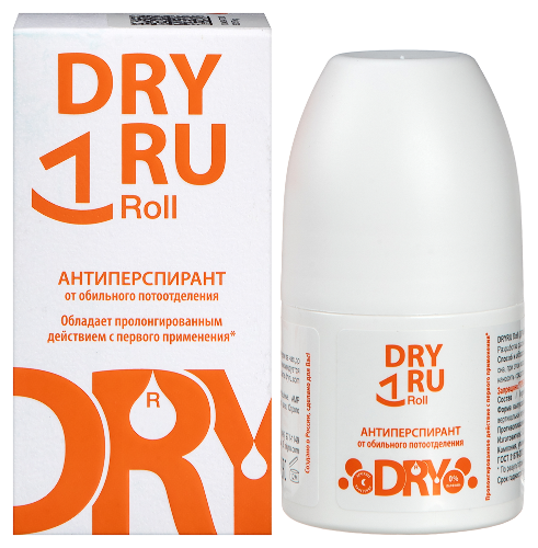 Dry ru roll антиперспирант/средство от обильного потоотделения с пролонгированным действием 50 мл