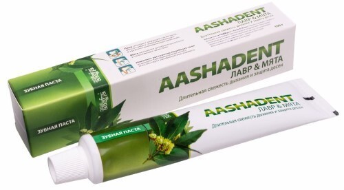 Купить Aasha herbals зубная паста лавр и мята aashadent 100 гр цена