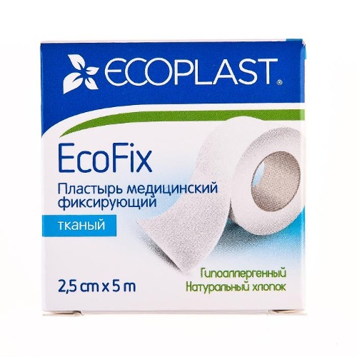 ECOPLAST ПЛАСТЫРЬ ECOFIX МЕДИЦИНСКИЙ ФИКСИРУЮЩИЙ ТКАНЫЙ