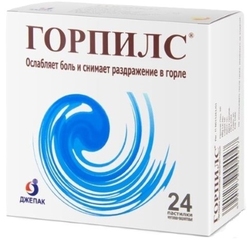 Горпилс 24 шт. пастилки лекарственные ментолово-эвкалиптовые